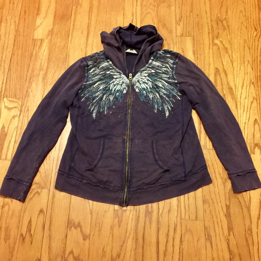 Rock & Republic Woman’s Acid washed Zip Up Jacket